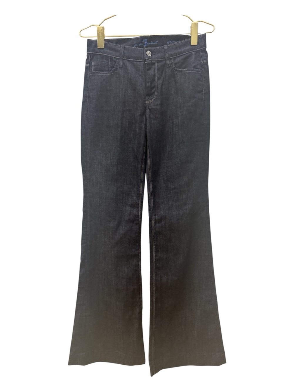 7 For All Mankind Ginger Flare Trousers Dark Wash Size 27